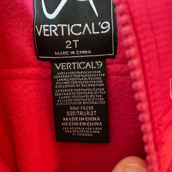 Pink snow pants. Size 2T. New with tags. Vertical 9. - Picture 2 of 4